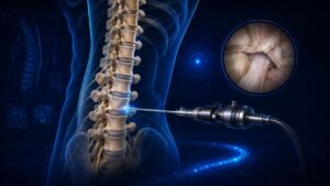 Cirurgia endoscópica da coluna em treinamento no Cadaver Lab
